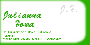 julianna homa business card